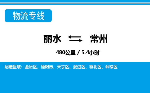 麗水到常州物流專線-麗水至常州貨運公司