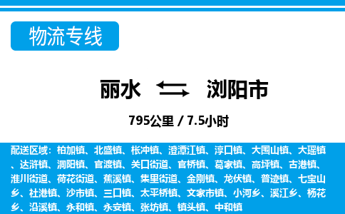 麗水到瀏陽(yáng)市物流專(zhuān)線(xiàn)-麗水至瀏陽(yáng)市貨運(yùn)公司