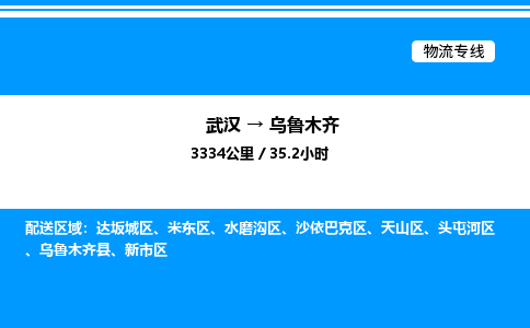 武漢到烏魯木齊物流專(zhuān)線-武漢至烏魯木齊貨運(yùn)公司