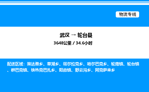 武漢到輪臺(tái)縣物流專(zhuān)線(xiàn)-武漢至輪臺(tái)縣貨運(yùn)公司